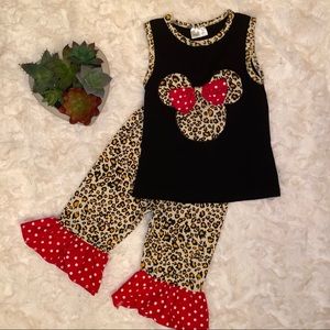 Disney Minnie Mouse Two Piece Boutique Outfit